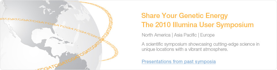 The 2010 Illumina User Group Meeting