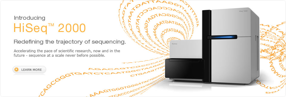 Introducing HiSeq 2000...  Redefining the trajectory of sequencing