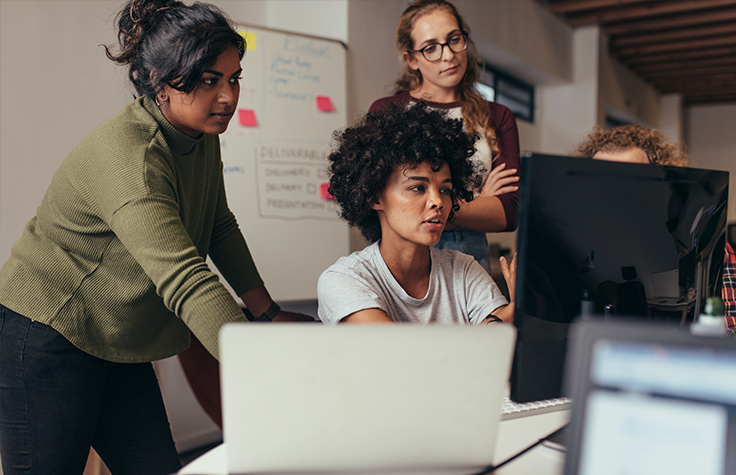 Group of women engaged in collaboration