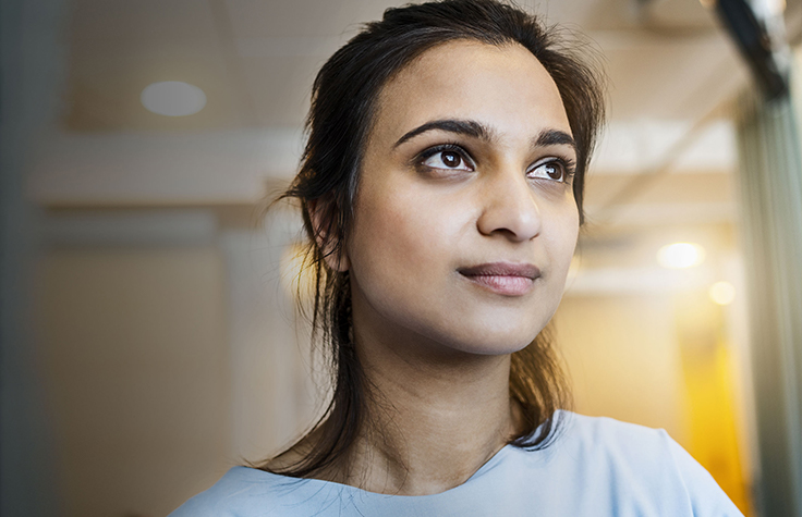 Patient in Hospital Gown