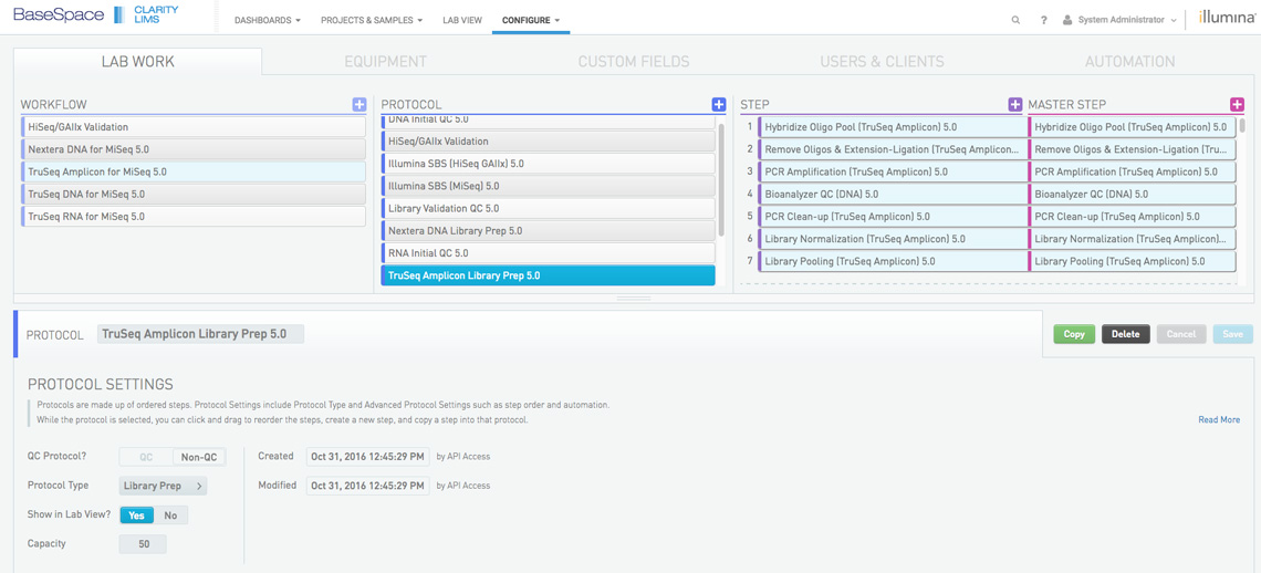 BaseSpace Clarity LIMS Configuration