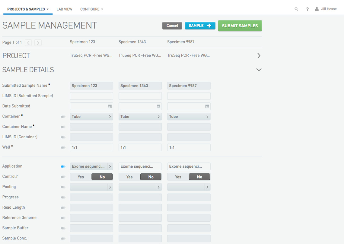 BaseSpace Clarity LIMS Sample Management