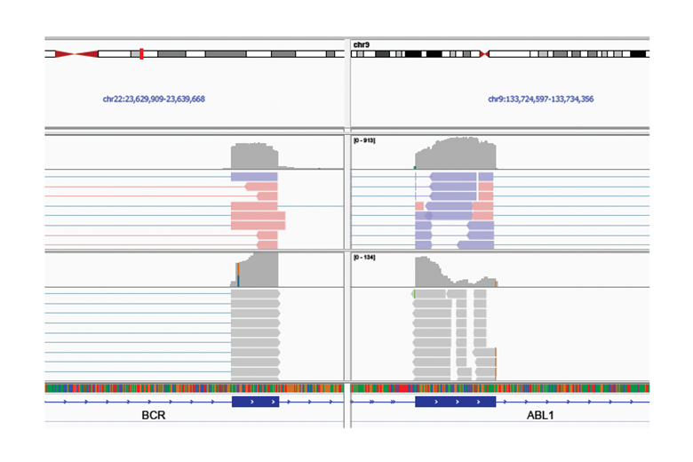 Detection of BCR-ABL1 gene fusion from low-input samples