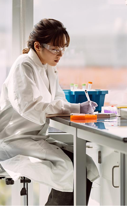 cancer research scientist in lab